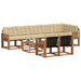 Set de canapele de exterior cu pernă 9 pcs Natural și Bej - WALTI WALTI