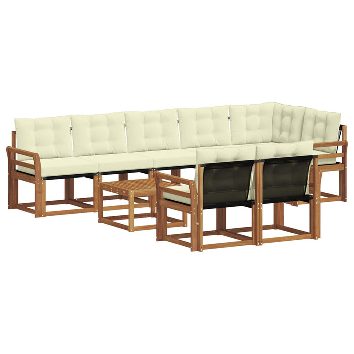 Set de canapele de exterior cu pernă 9 pcs Natural și Crem - WALTI WALTI