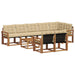 Set de canapele de exterior cu pernă 9 pcs Natural și Bej - WALTI WALTI