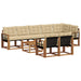 Set de canapele de exterior cu pernă 9 pcs Natural și Bej - WALTI WALTI