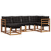 Set de canapele de exterior cu pernă 6 pcs Natural și Negru - WALTI WALTI