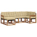 Set de canapele de exterior cu pernă 6 pcs Natural și Bej - WALTI WALTI