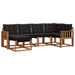 Set de canapele de exterior cu pernă 6 pcs Natural și Negru - WALTI WALTI
