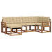 Set de canapele de exterior cu pernă 6 pcs Natural și Bej - WALTI WALTI