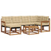 Set de canapele de exterior cu pernă 7 pcs Natural și Bej - WALTI WALTI