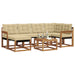 Set de canapele de exterior cu pernă 7 pcs Natural și Bej - WALTI WALTI