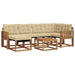 Set de canapele de exterior cu pernă 7 pcs Natural și Bej - WALTI WALTI