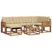 Set de canapele de exterior cu pernă 7 pcs Natural și Bej - WALTI WALTI