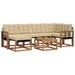 Set de canapele de exterior cu pernă 7 pcs Natural și Bej - WALTI WALTI