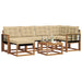 Set de canapele de exterior cu pernă 7 pcs Natural și Bej - WALTI WALTI