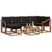 Set de canapele de exterior cu pernă 7 pcs Natural și Negru - WALTI WALTI