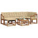 Set de canapele de exterior cu pernă 7 pcs Natural și Bej - WALTI WALTI