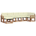 Set de canapele de exterior cu pernă 7 pcs Natural și Crem - WALTI WALTI