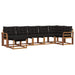 Set de canapele de exterior cu pernă 7 pcs Natural și Negru - WALTI WALTI