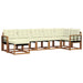 Set de canapele de exterior cu pernă 7 pcs Natural și Crem - WALTI WALTI