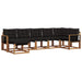 Set de canapele de exterior cu pernă 7 pcs Natural și Negru - WALTI WALTI