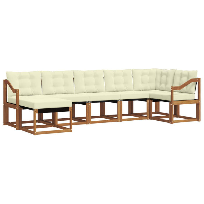Set de canapele de exterior cu pernă 7 pcs Natural și Crem - WALTI WALTI