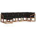 Set de canapele de exterior cu pernă 7 pcs Natural și Negru - WALTI WALTI