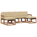 Set de canapele de exterior cu pernă 6 pcs Natural și Bej - WALTI WALTI