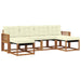 Set de canapele de exterior cu pernă 6 pcs Natural și Crem - WALTI WALTI