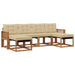 Set de canapele de exterior cu pernă 6 pcs Natural și Bej - WALTI WALTI