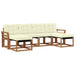 Set de canapele de exterior cu pernă 6 pcs Natural și Crem - WALTI WALTI