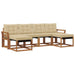 Set de canapele de exterior cu pernă 6 pcs Natural și Bej - WALTI WALTI