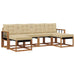 Set de canapele de exterior cu pernă 6 pcs Natural și Bej - WALTI WALTI