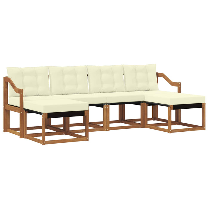Set de canapele de exterior cu pernă 6 pcs Natural și Crem - WALTI WALTI