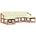 Set de canapele de exterior cu pernă 6 pcs Natural și Crem - WALTI WALTI
