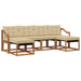 Set de canapele de exterior cu pernă 6 pcs Natural și Bej - WALTI WALTI