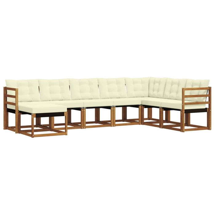 Set de canapele de exterior cu pernă 8 pcs Natural și Crem - WALTI WALTI