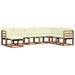 Set de canapele de exterior cu pernă 8 pcs Natural și Crem - WALTI WALTI