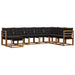 Set de canapele de exterior cu pernă 8 pcs Natural și Negru - WALTI WALTI