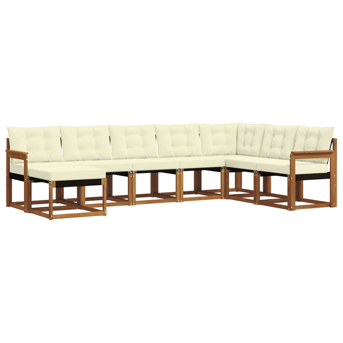 Set de canapele de exterior cu pernă 8 pcs Natural și Crem - WALTI WALTI