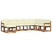 Set de canapele de exterior cu pernă 8 pcs Natural și Crem - WALTI WALTI