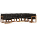 Set de canapele de exterior cu pernă 8 pcs Natural și Negru - WALTI WALTI