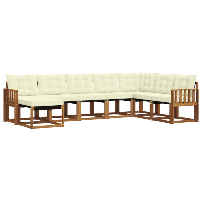 Set de canapele de exterior cu pernă 8 pcs Natural și Crem - WALTI WALTI