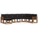 Set de canapele de exterior cu pernă 8 pcs Natural și Negru - WALTI WALTI