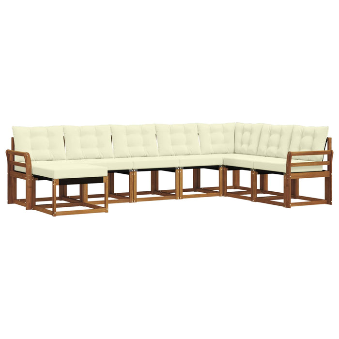 Set de canapele de exterior cu pernă 8 pcs Natural și Crem - WALTI WALTI