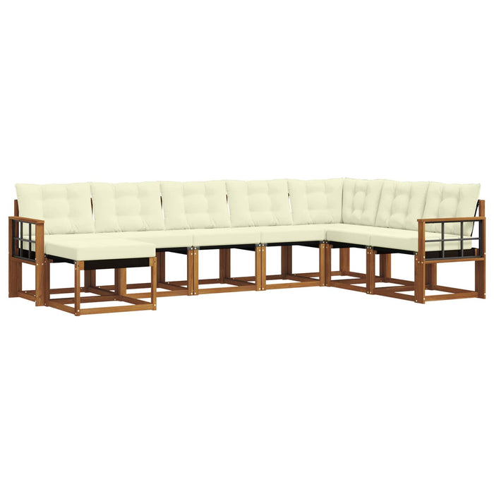 Set de canapele de exterior cu pernă 8 pcs Natural și Crem - WALTI WALTI