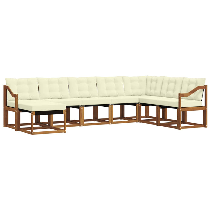 Set de canapele de exterior cu pernă 8 pcs Natural și Crem - WALTI WALTI