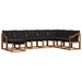 Set de canapele de exterior cu pernă 8 pcs Natural și Negru - WALTI WALTI
