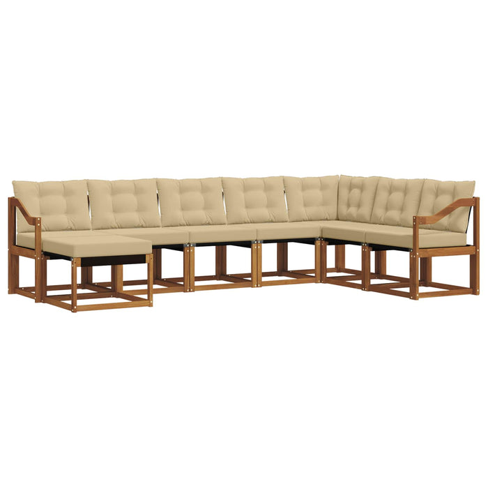 Set de canapele de exterior cu pernă 8 pcs Natural și Bej - WALTI WALTI