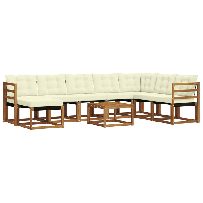 Set de canapele de exterior cu pernă 9 pcs Natural și Crem - WALTI WALTI