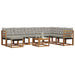 Set de canapele de exterior 9 pcs Gri natural și deschis - WALTI WALTI