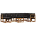 Set de canapele de exterior cu pernă 9 pcs Natural și Negru - WALTI WALTI