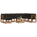 Set de canapele de exterior cu pernă 9 pcs Natural și Negru - WALTI WALTI