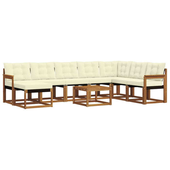 Set de canapele de exterior cu pernă 9 pcs Natural și Crem - WALTI WALTI