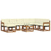 Set de canapele de exterior cu pernă 9 pcs Natural și Crem - WALTI WALTI
